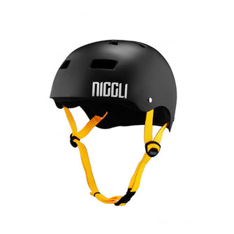 Capacete Niggli Iron Pro Fosco preto (Fita Amarela)